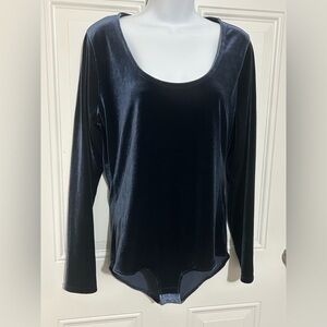 J. Crew Midnight Velvet Bodysuit